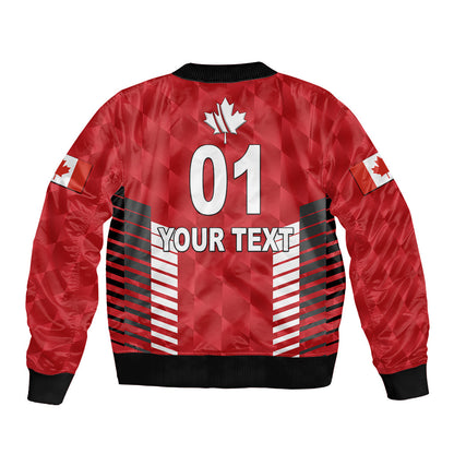 (Custom Personalised) Canada Cricket Bomber Jacket Maple Leaf Unique Style - Red