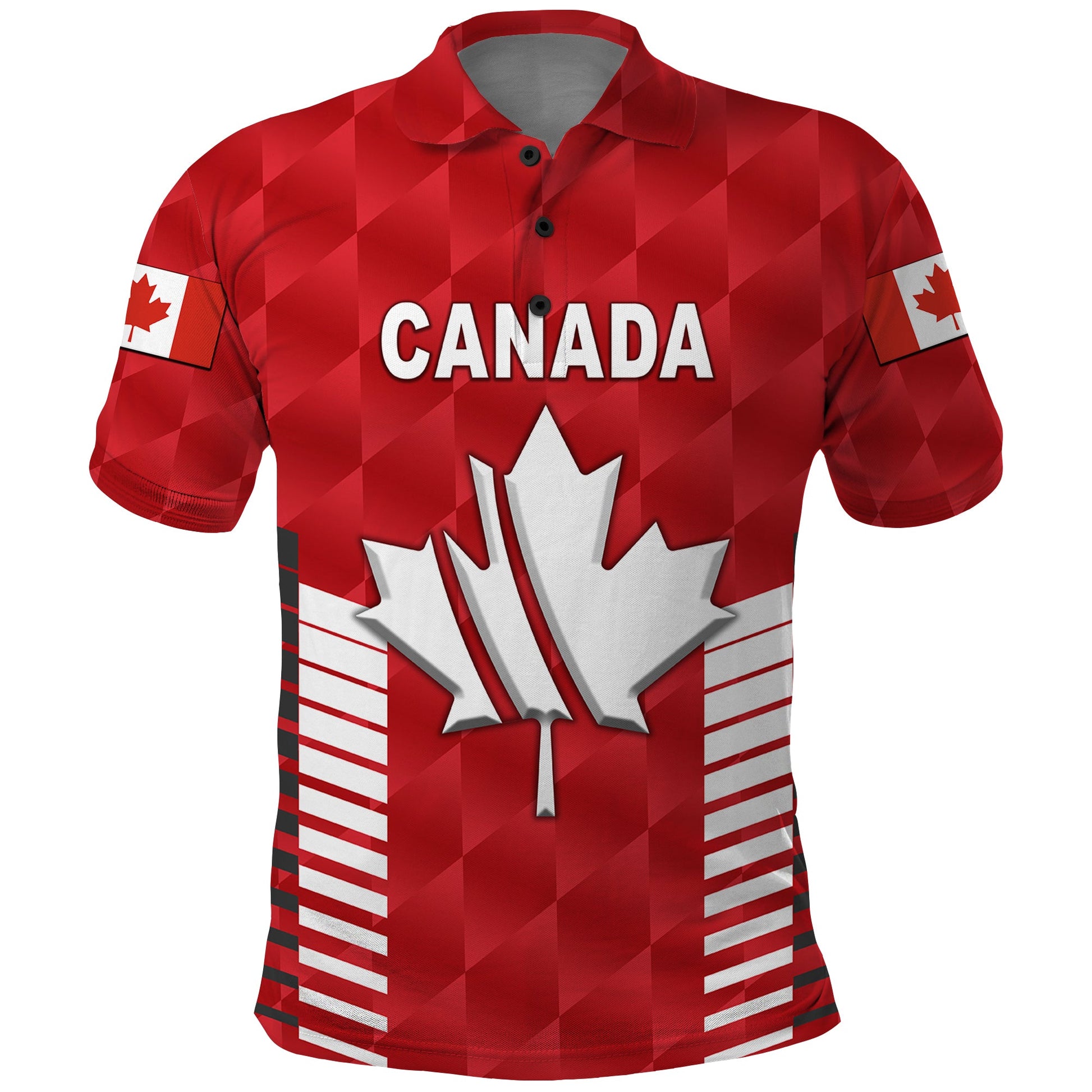 Custom Canada Cricket Polo Shirt Maple Leaf Unique Style Red