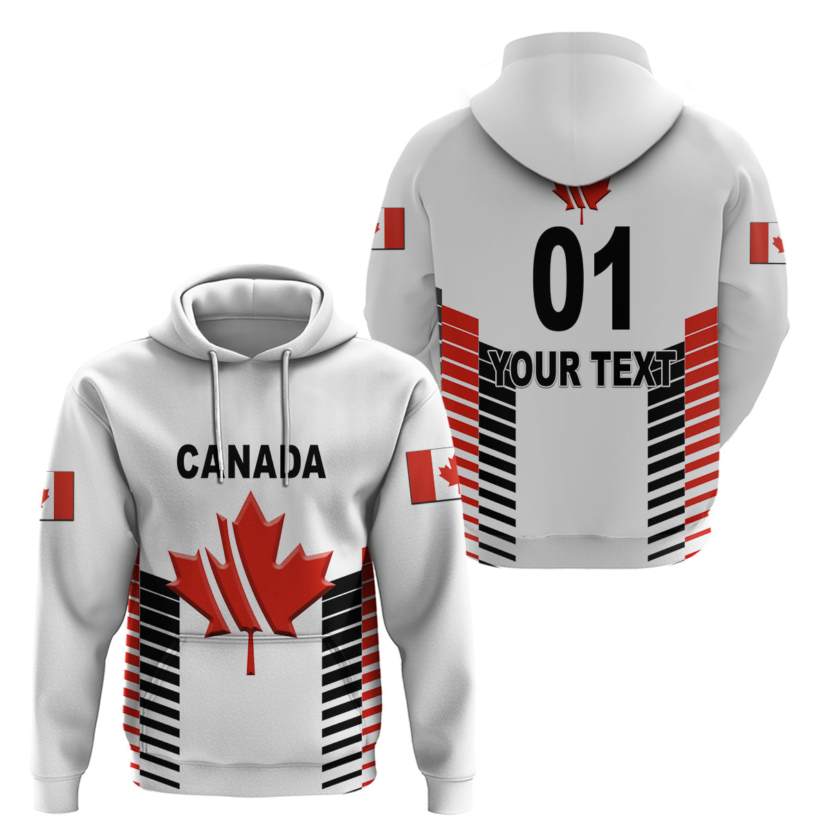 Custom Canada Crickehoodie Maple Leaf Unique Style White
