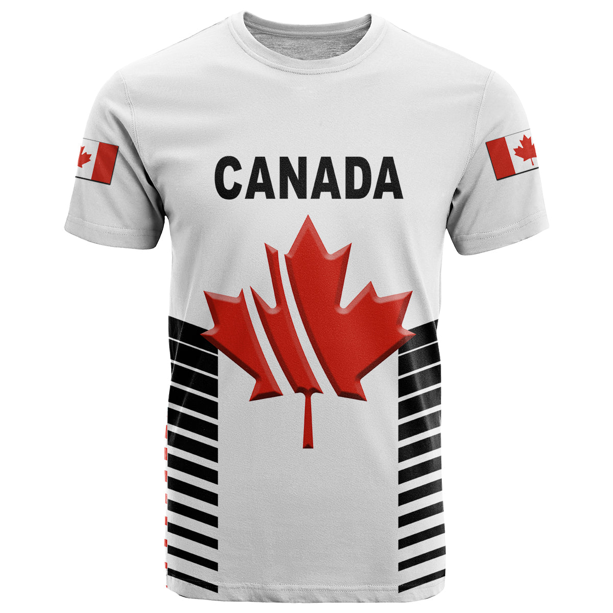 Custom Canada Cricket T Shirt Maple Leaf Unique Style White