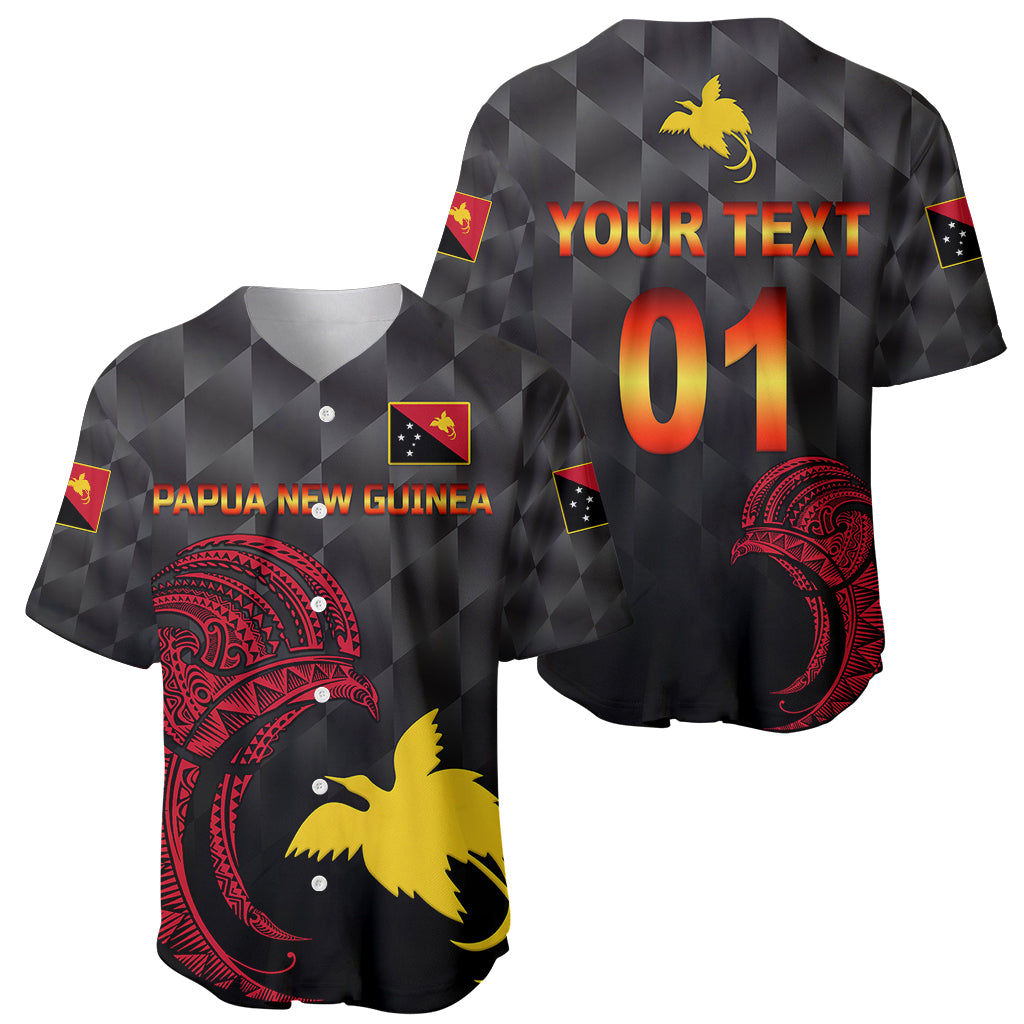 (Custom Personalised) Papua New Guinea Barramundis Cricket Baseball Jersey Birds Of Paradise Paradisaea Raggiana Original Black