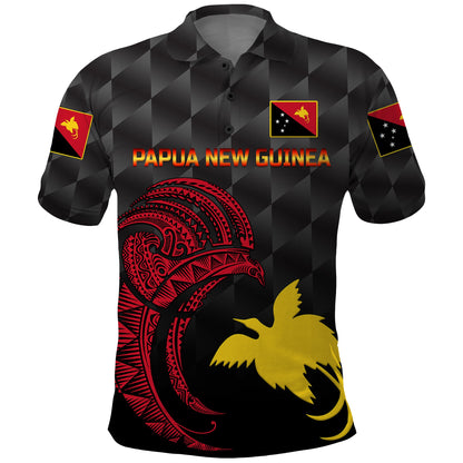 Custom Personalised Papua New Guinea Barramundis Cricket Polo Shirt Birds Of Paradise Paradisaea Raggiana Original - Black