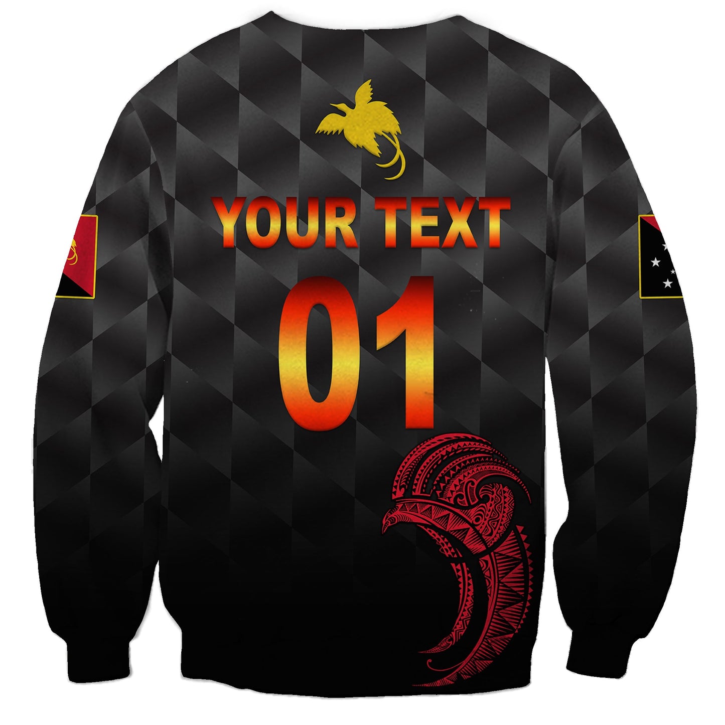 Custom Personalised Papua New Guinea Barramundis Cricket Sweatshirt Birds Of Paradise Paradisaea Raggiana Original Black
