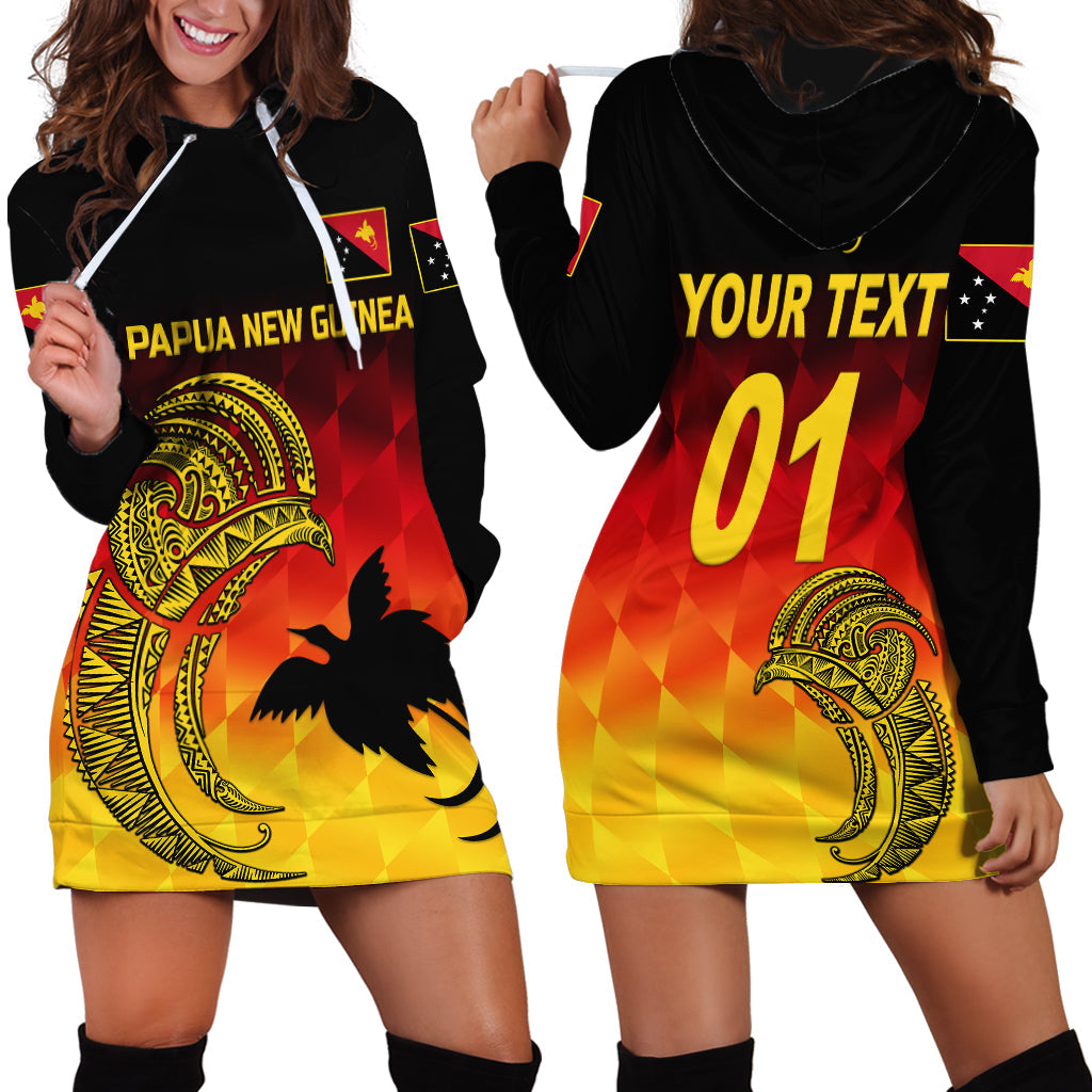 Custom Personalised Papua New Guinea Barramundis Cricket Hoodie Dress Birds Of Paradise Paradisaea Raggiana Original Gradient Flag Vibes
