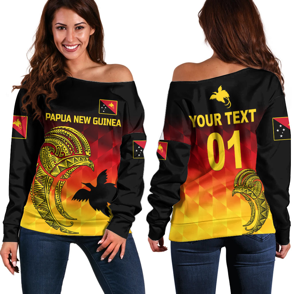 (Custom Personalised) Papua New Guinea Barramundis Cricket Off Shoulder Sweater Birds Of Paradise Paradisaea Raggiana Original