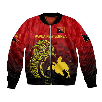 (Custom Personalised) Papua New Guinea Barramundis Cricket Bomber Jacket Birds Of Paradise Paradisaea Raggiana Original Red