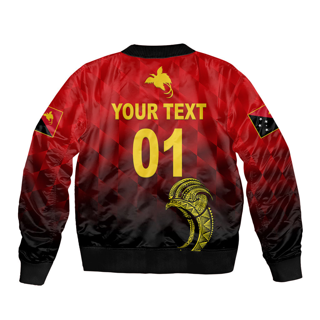 (Custom Personalised) Papua New Guinea Barramundis Cricket Bomber Jacket Birds Of Paradise Paradisaea Raggiana Original Red