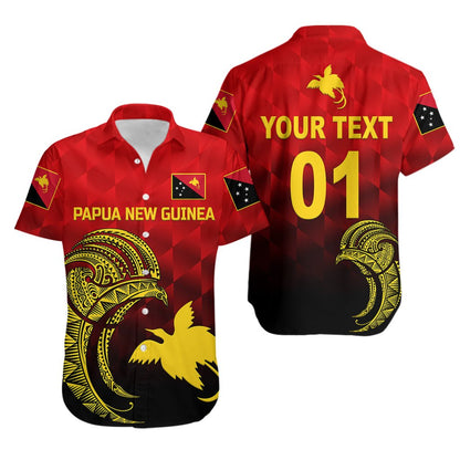 Custom Personalised Papua New Guinea Barramundis Cricket Hawaiian Shirt Birds Of Paradise Paradisaea Raggiana Original - Red
