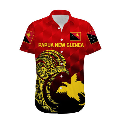 Custom Personalised Papua New Guinea Barramundis Cricket Hawaiian Shirt Birds Of Paradise Paradisaea Raggiana Original - Red