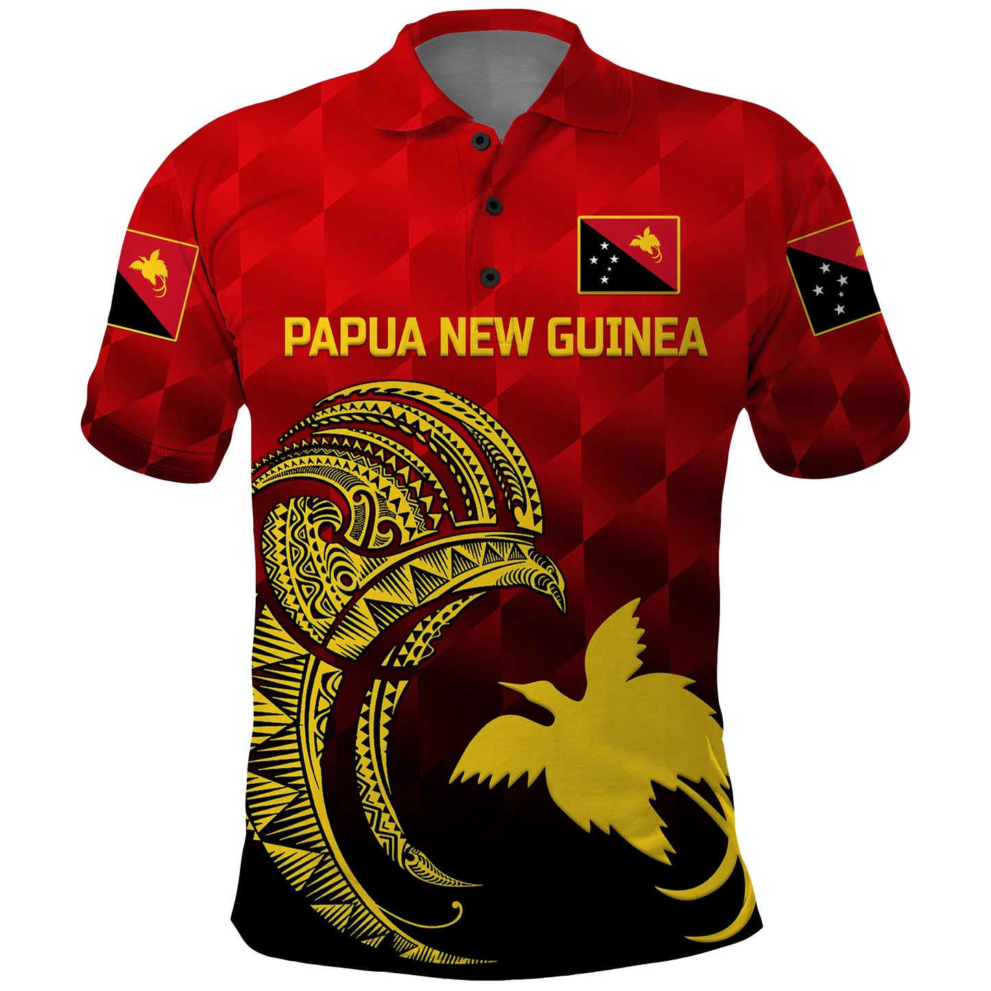Custom Personalised Papua New Guinea Barramundis Cricket Polo Shirt Birds Of Paradise Paradisaea Raggiana Original - Red