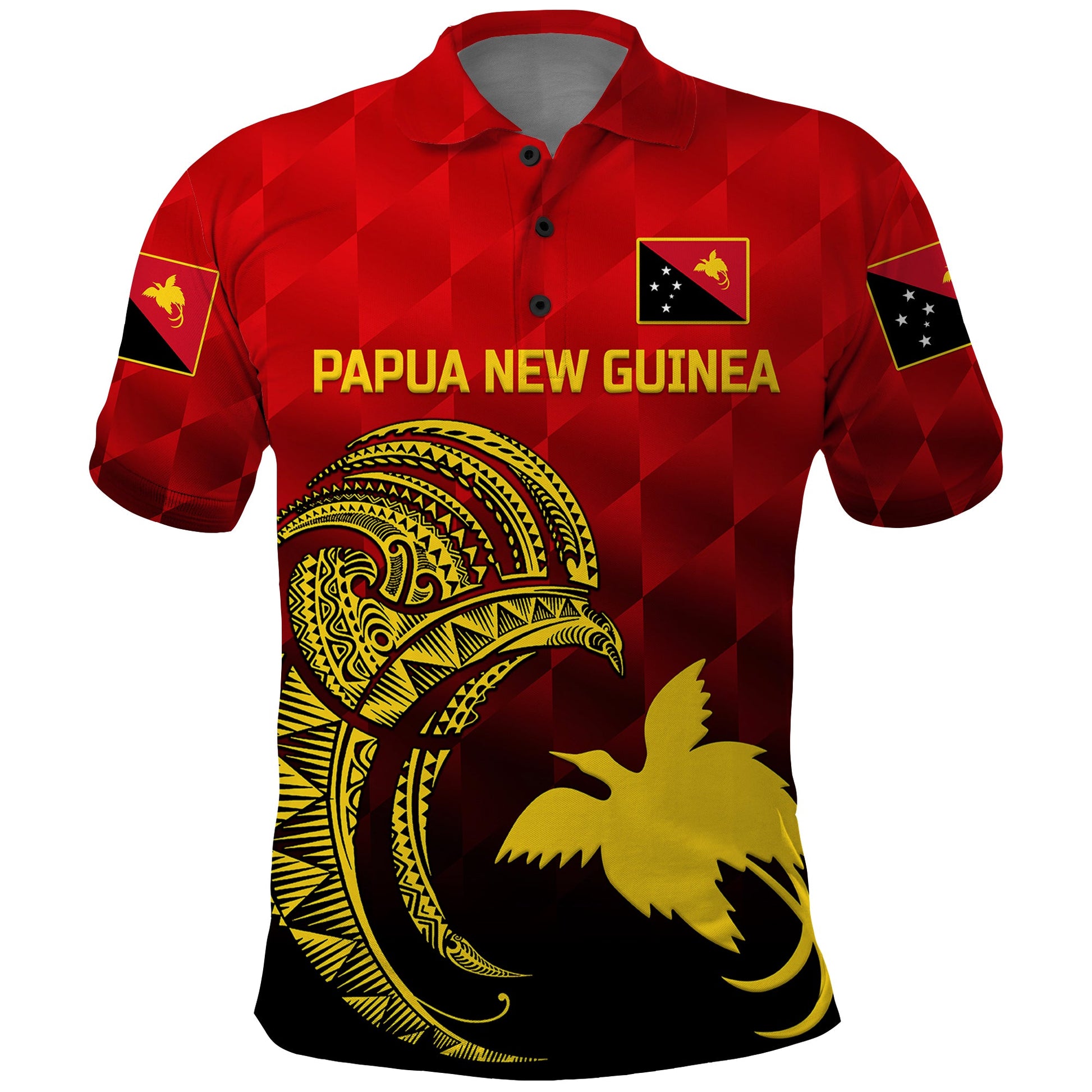 Custom Personalised Papua New Guinea Barramundis Cricket Polo Shirt Birds Of Paradise Paradisaea Raggiana Original - Red