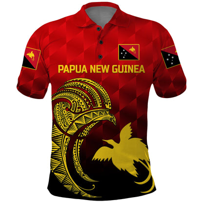 Custom Personalised Papua New Guinea Barramundis Cricket Polo Shirt Birds Of Paradise Paradisaea Raggiana Original - Red