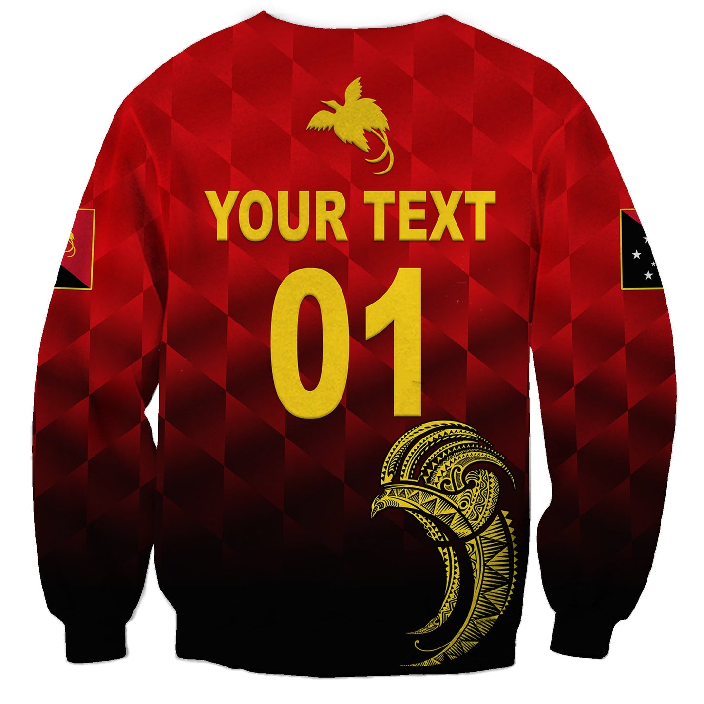 Custom Personalised Papua New Guinea Barramundis Cricket Sweatshirt Birds Of Paradise Paradisaea Raggiana Original Red