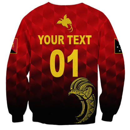 Custom Personalised Papua New Guinea Barramundis Cricket Sweatshirt Birds Of Paradise Paradisaea Raggiana Original Red