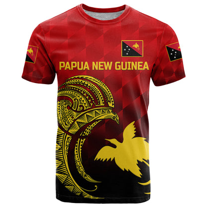 Custom Personalised Papua New Guinea Barramundis Cricket T Shirt Birds Of Paradise Paradisaea Raggiana Original - Red