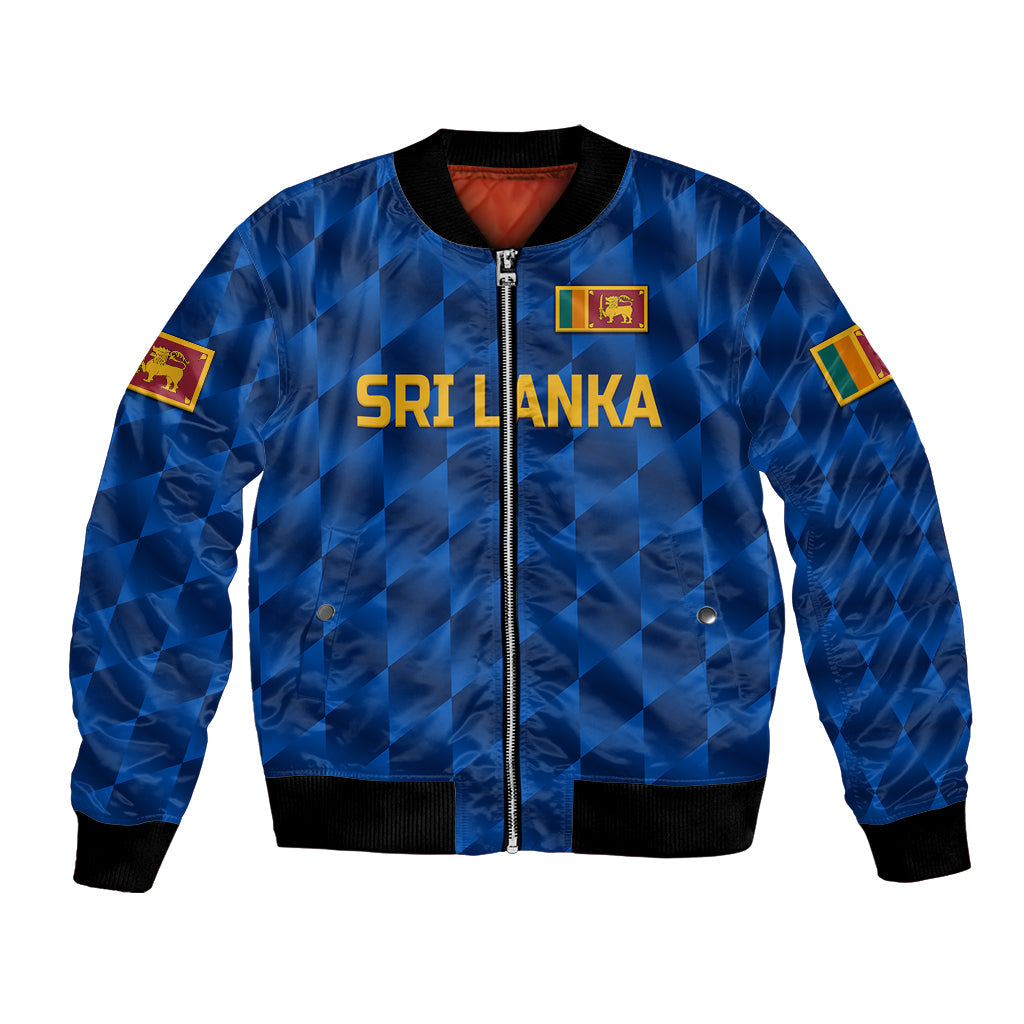 (Custom Personalised) Sri Lanka Cricket Bomber Jacket The Lions Unique - Blue