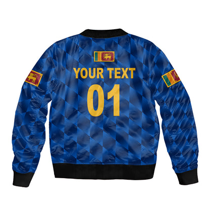 (Custom Personalised) Sri Lanka Cricket Bomber Jacket The Lions Unique - Blue