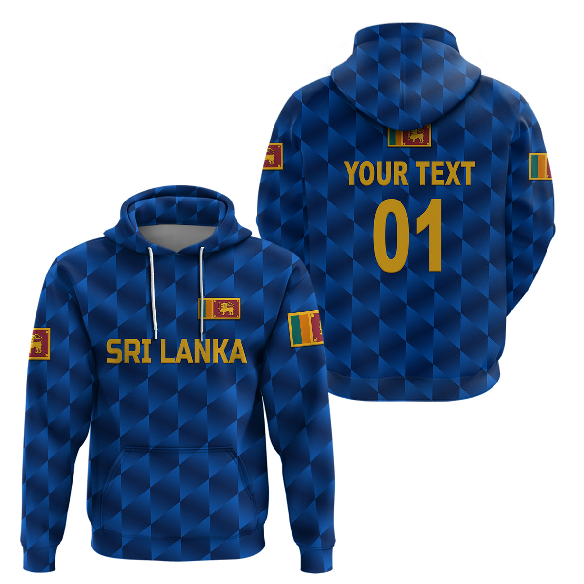 Custom Sri Lanka CrickeHoodie The Lions Unique Blue