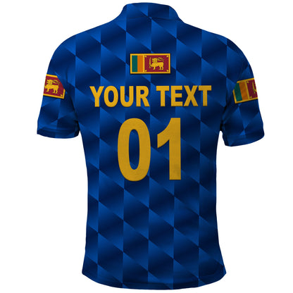 Custom Sri Lanka Cricket Polo Shirt The Lions Unique Blue