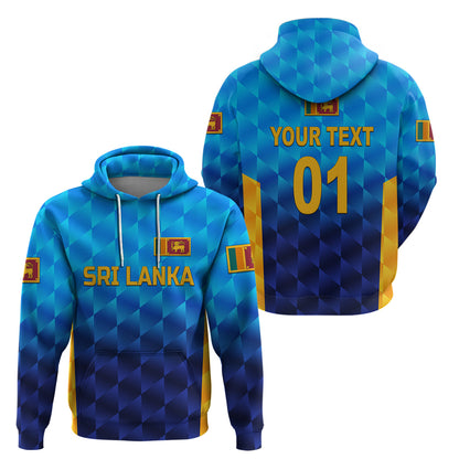 Custom Sri Lanka CrickeHoodie The Lions Unique Gradient Blue