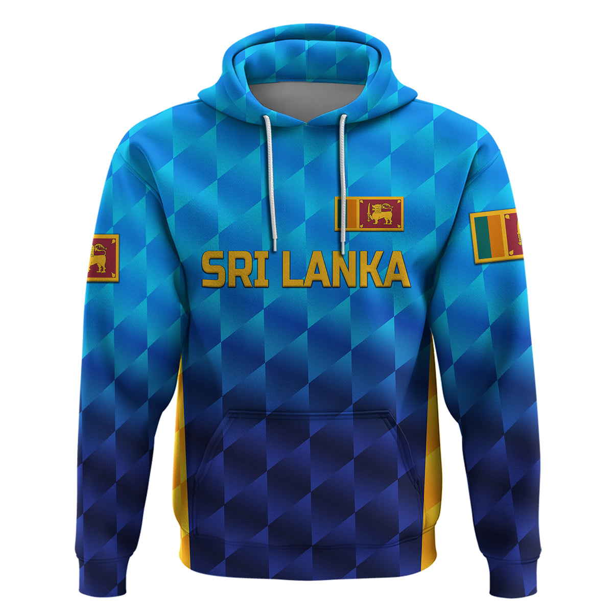 Custom Sri Lanka CrickeHoodie The Lions Unique Gradient Blue