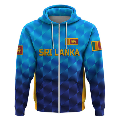 Custom Sri Lanka CrickeHoodie The Lions Unique Gradient Blue