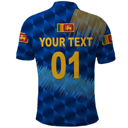 Custom Sri Lanka Cricket Polo Shirt The Lions Special Blue