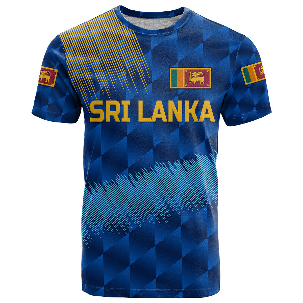 Custom Sri Lanka Cricket T Shirt The Lions Special Blue