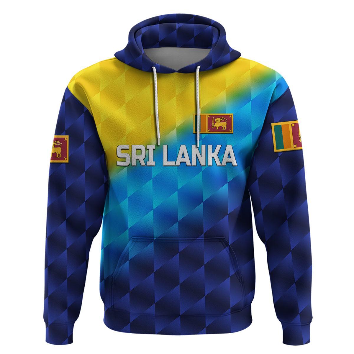 Custom Sri Lanka CrickeHoodie The Lions Special Gradient Blue