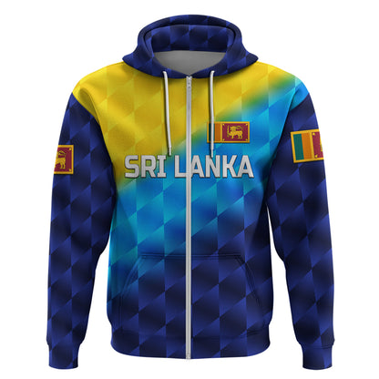 Custom Sri Lanka CrickeHoodie The Lions Special Gradient Blue
