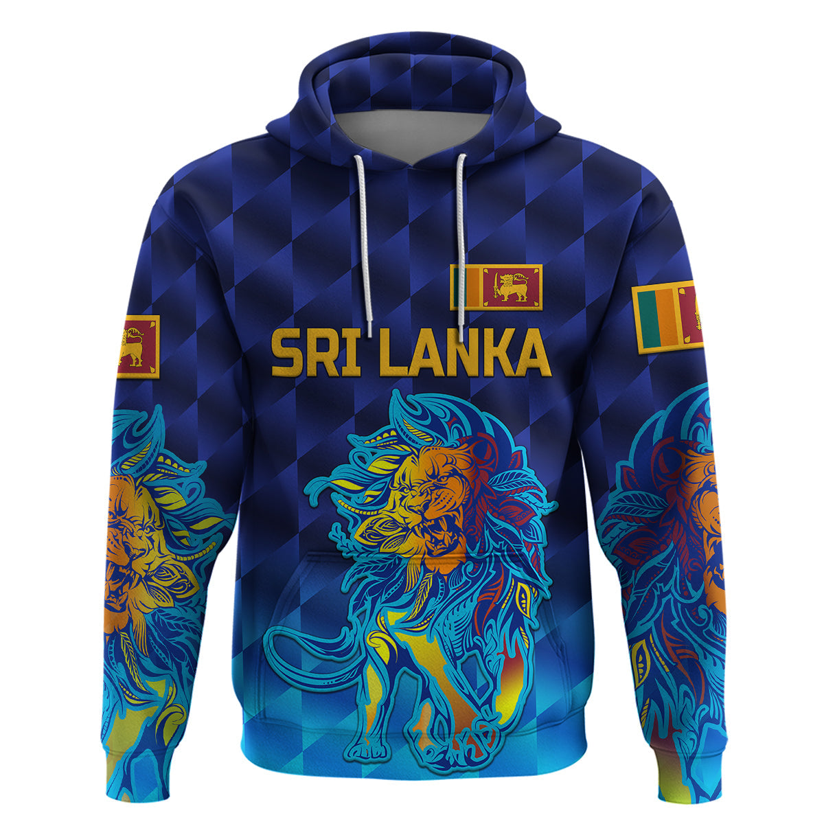 Custom Sri Lanka CrickeHoodie The Lions Pride Version Blue