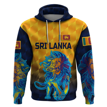 Custom Sri Lanka CrickeHoodie The Lions Pride Version Yellow
