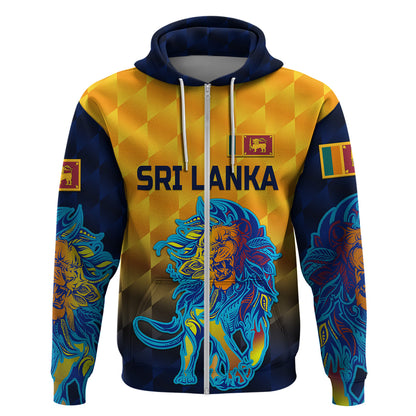 Custom Sri Lanka CrickeHoodie The Lions Pride Version Yellow