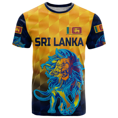 Custom Sri Lanka Cricket T Shirt The Lions Pride Version Yellow