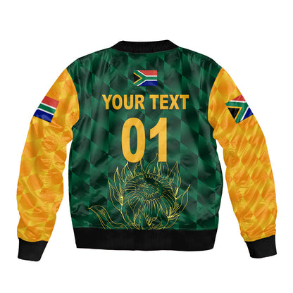 (Custom Personalised) South Africa Proteas Cricket Bomber Jacket Simple - Green