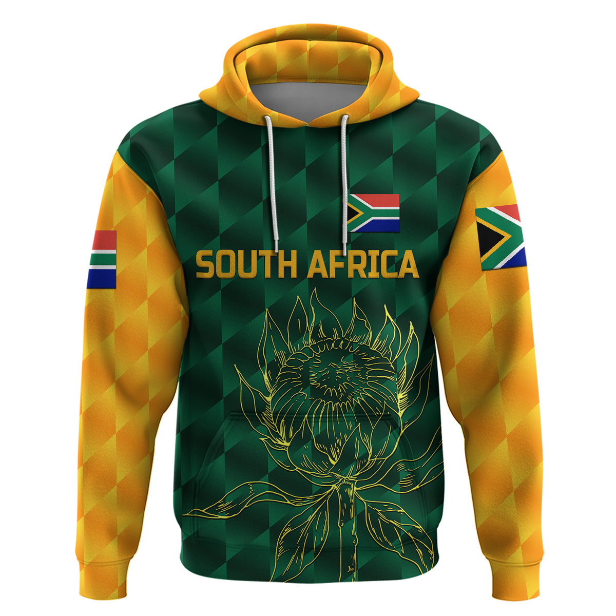 Custom South Africa Proteas CrickeHoodie Simple Green