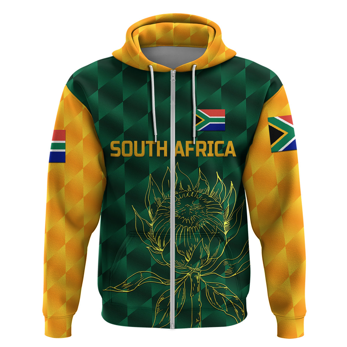 Custom South Africa Proteas CrickeHoodie Simple Green