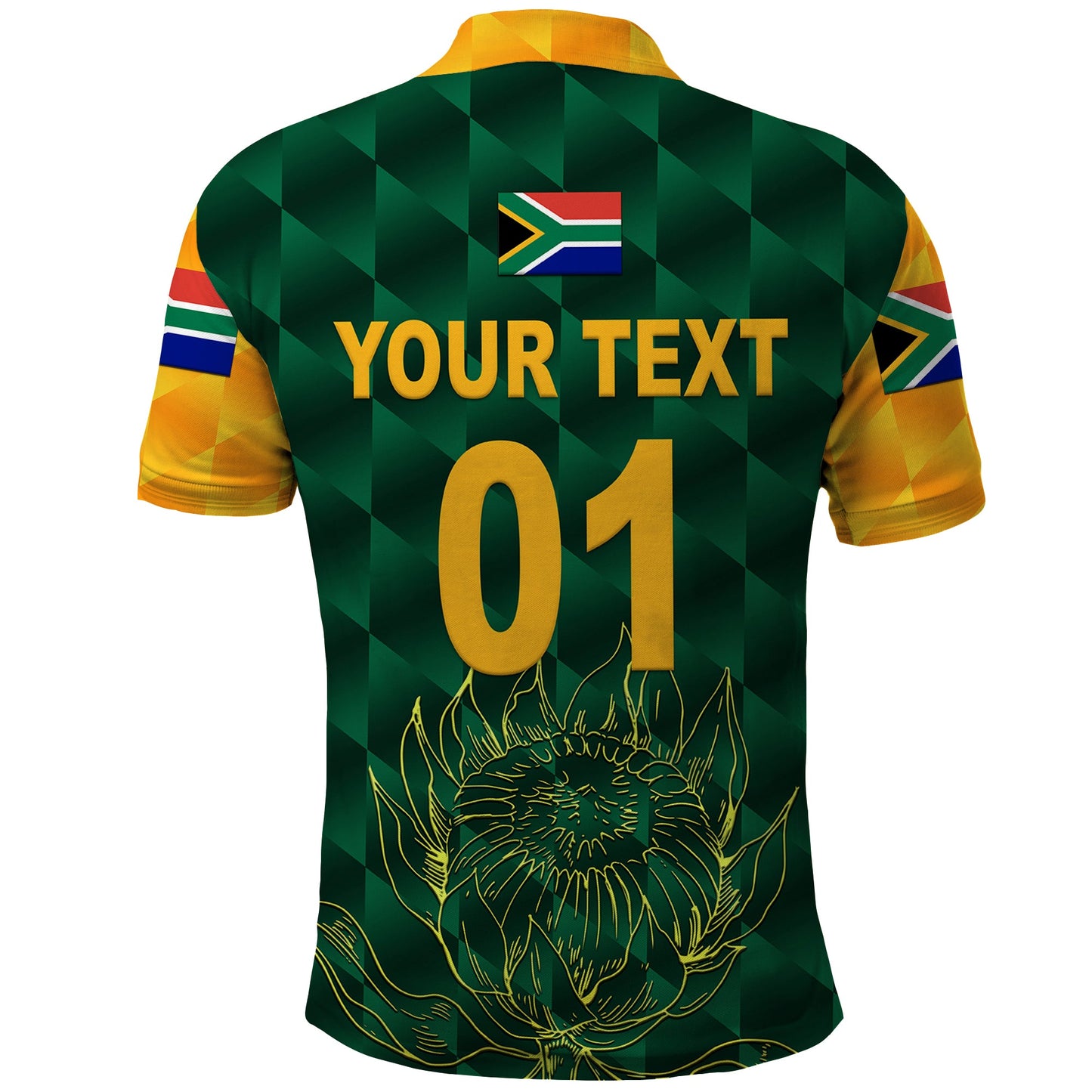 Custom South Africa Proteas Cricket Polo Shirt Simple Green