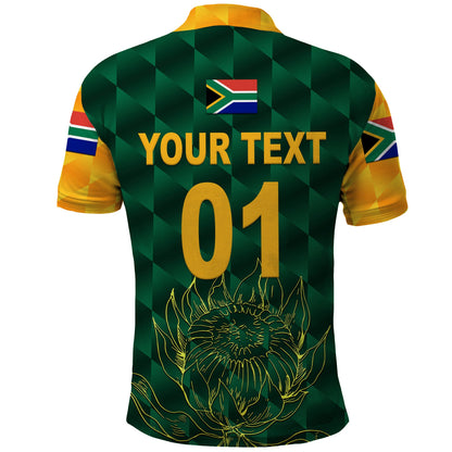 Custom South Africa Proteas Cricket Polo Shirt Simple Green