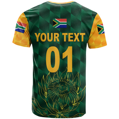 Custom South Africa Proteas Cricket T Shirt Simple Green