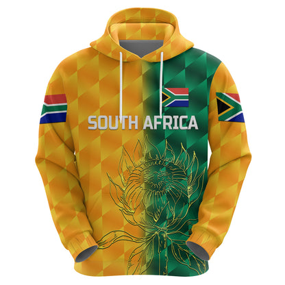Custom South Africa Proteas CrickeHoodie Simple Yellow