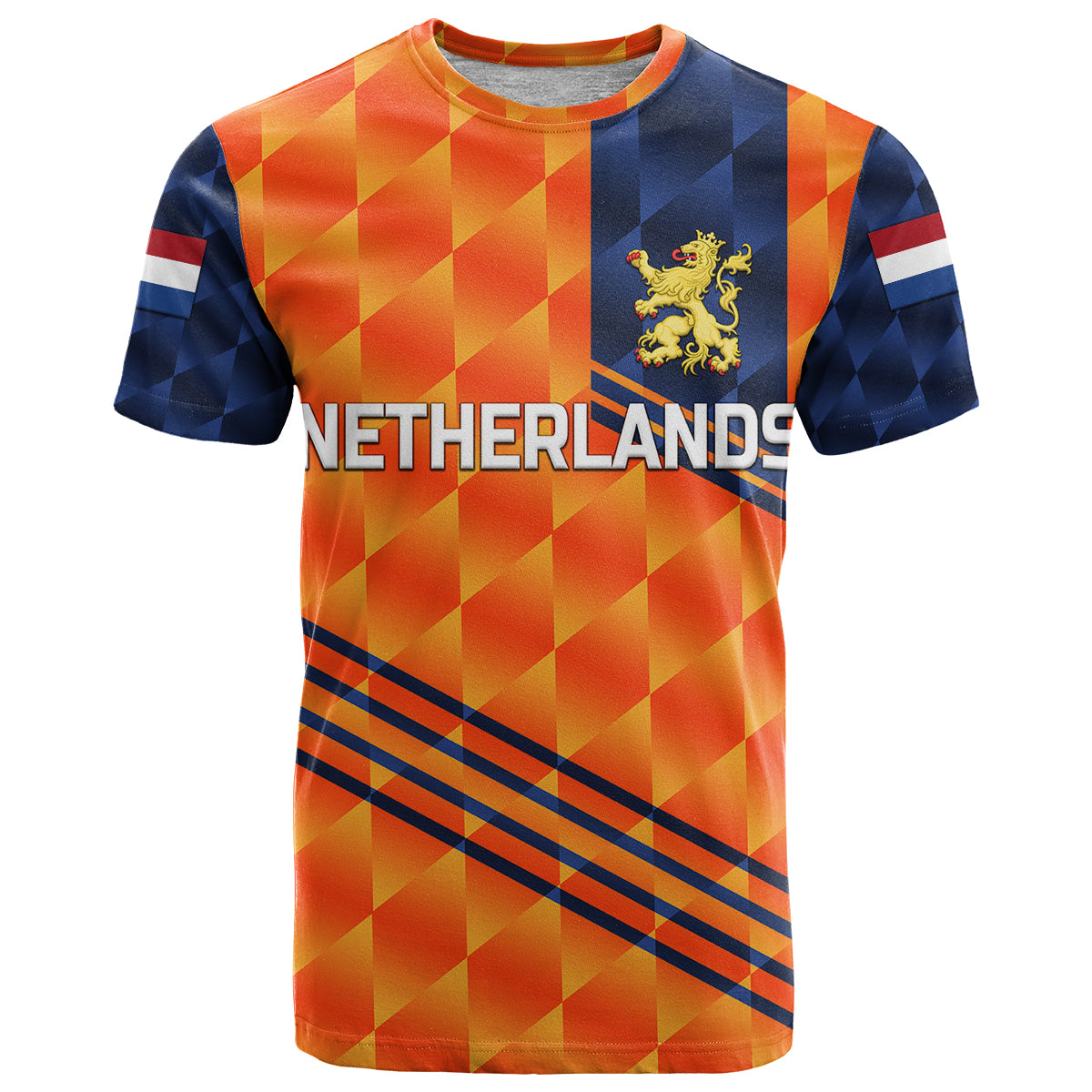 Custom Netherlands Cricket Dutch Lion T Shirt Special Orange