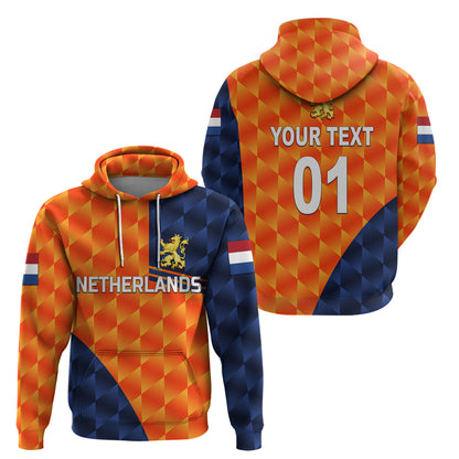 Custom Netherlands Cricket Dutch Lion Hoodie Pride Version Orange