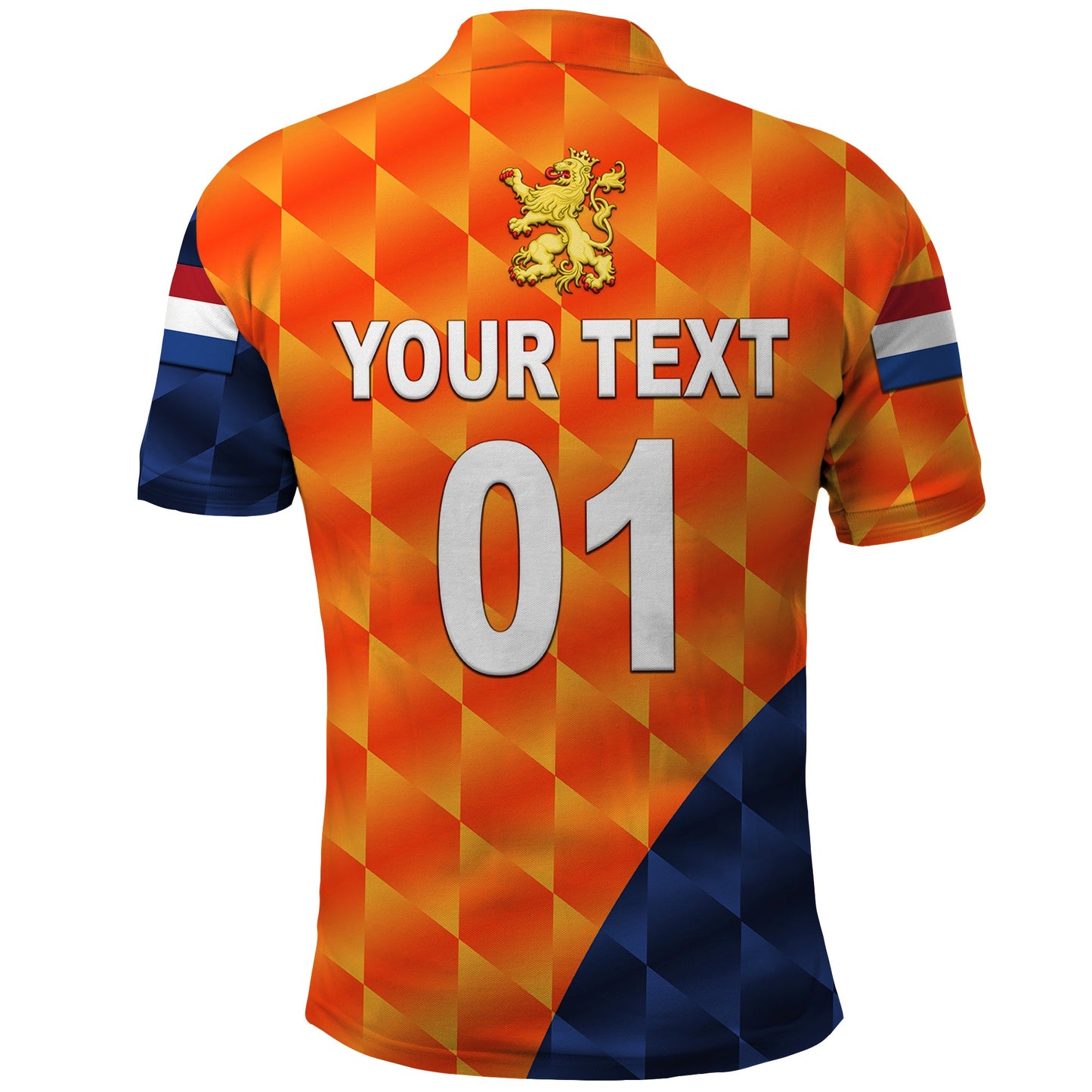 Custom Netherlands Cricket Polo Shirt Dutch Lion Pride Version Orange