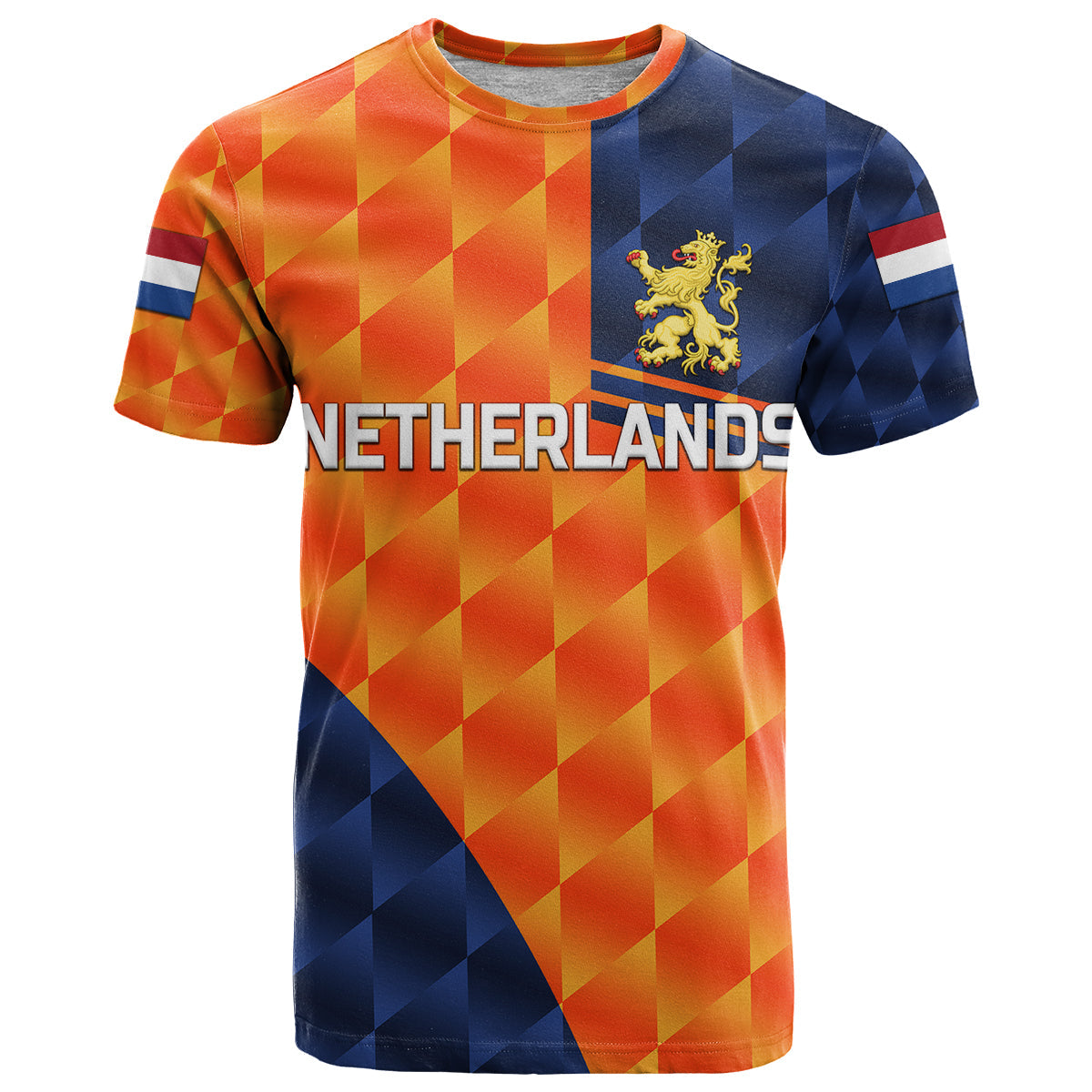 Custom Netherlands Cricket Dutch Lion T Shirt Pride Version Orange