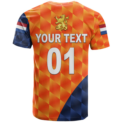 Custom Netherlands Cricket Dutch Lion T Shirt Pride Version Orange