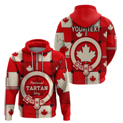Custom Canada Tartan Day Hoodie Canada Maple Leaf Journee Du Tartan