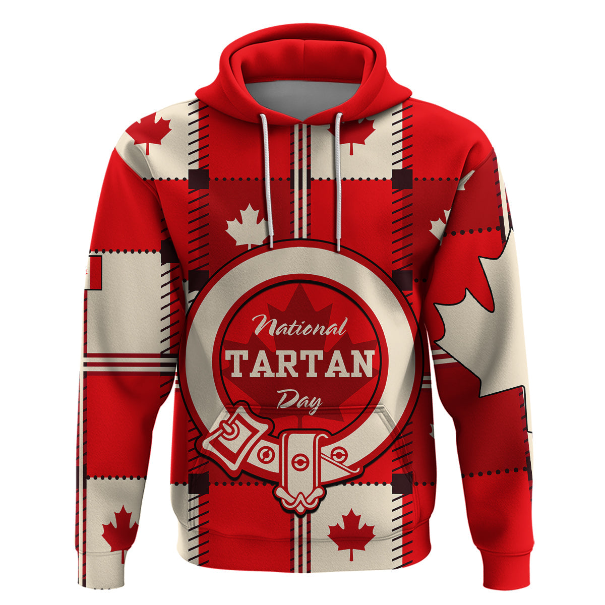 Custom Canada Tartan Day Hoodie Canada Maple Leaf Journee Du Tartan