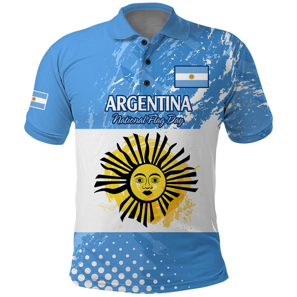 Custom Argentina National Flag Day Polo Shirt Da de la Bandera Nacional