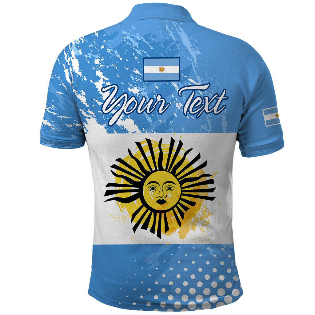Custom Argentina National Flag Day Polo Shirt Da de la Bandera Nacional